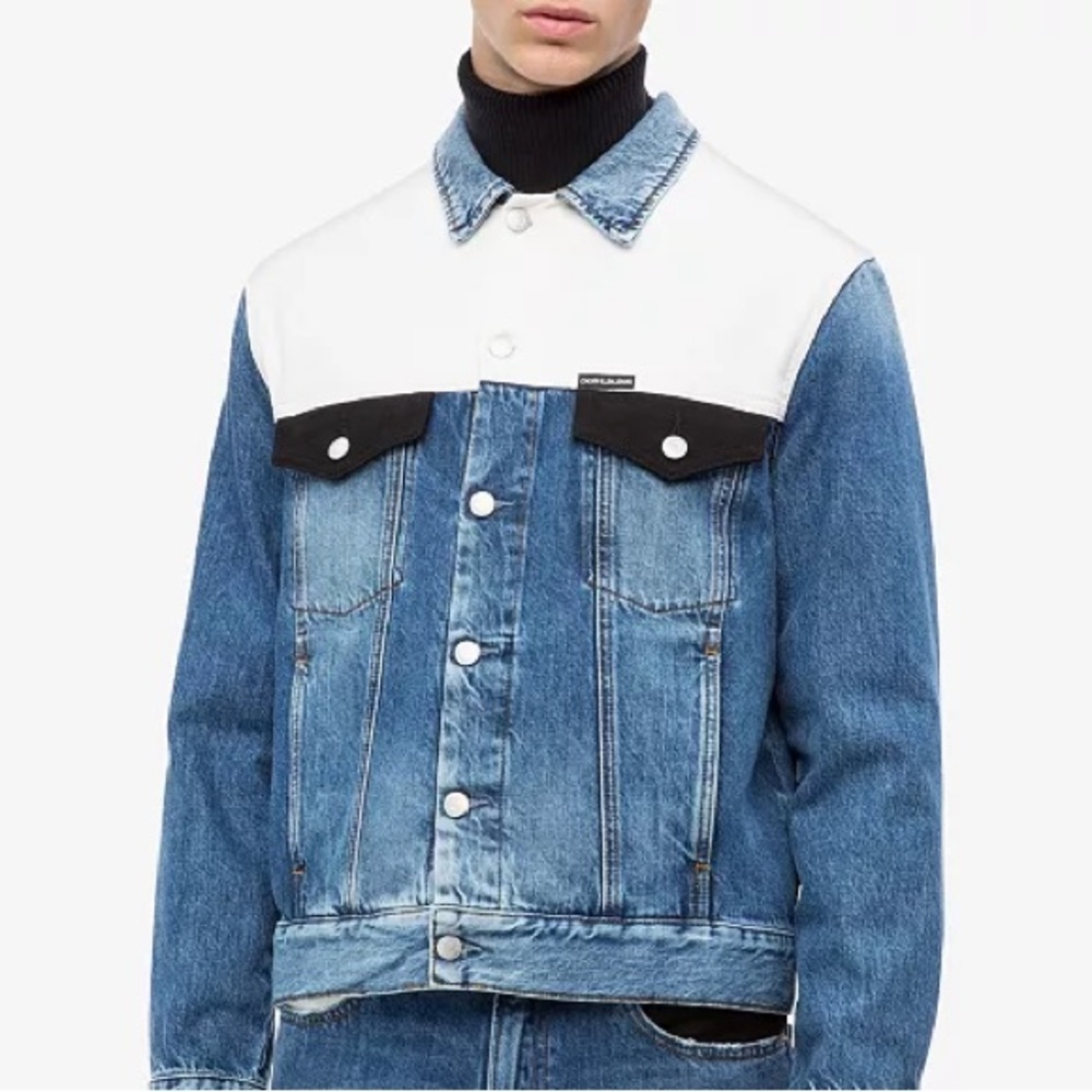 CALVIN‎ KLEIN JEANS Colorblocked Trucker Jacket